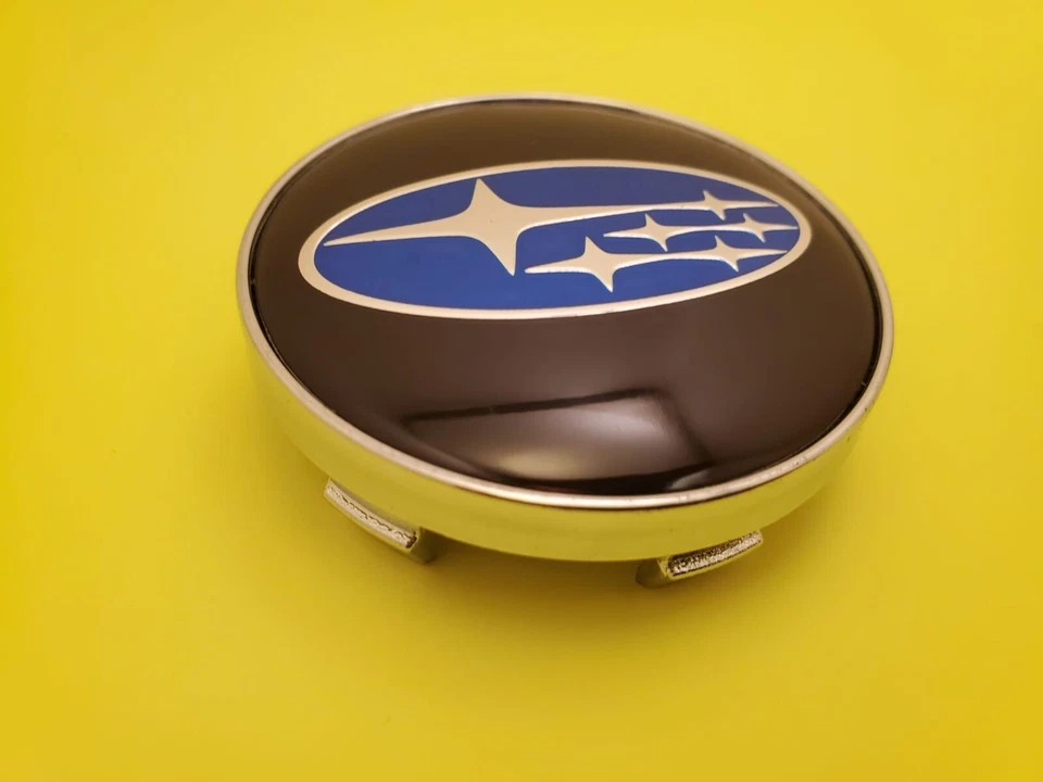 Set Of 4 Subaru Black/Blue Wheel Center Cap, 28821SA030 Foto 3 de 4