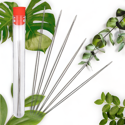 Premium Set of Big Beading Needles with Needle Bottle Easy