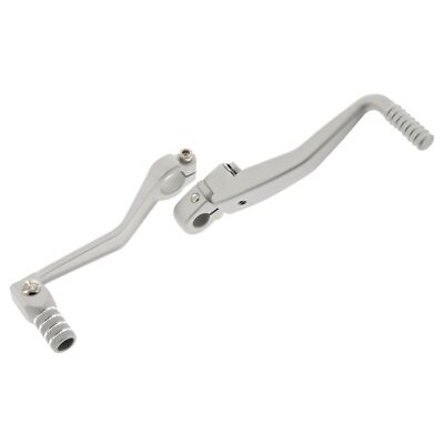 SET Kick Starter Lever + Folding Foot Shifter - Colour Silver Matt - for Endur