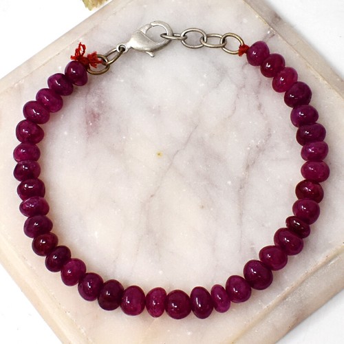 241 Cts Earth Mined Enhanced Ruby Oval Shape Beads Womens Necklace SK