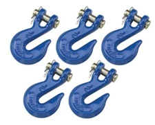 5 Pack of Various Size National Hardware Clevis Grab Hook Blue Steel Grade 43