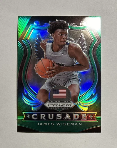 2020 PANINI CHRONICLES JAMES WISEMAN 82 CRUSADE GREEN RC PRIZM WARRIORS