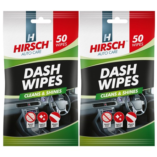 100pk Car Dash Wipes New Car Scent Gloss Interior Dashboard Streak Free