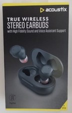 Acoustix True Wireless Stereo Earbuds Bluetooth 5.0 Black Brand New