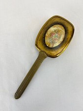 Vintage Antique Brass Nylon Vanity Hair Brush Made In USA