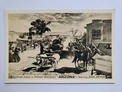 Postcard Street Scene Wesley Ruggles ARIZONA Starring Jean Arthur Movie Premiere