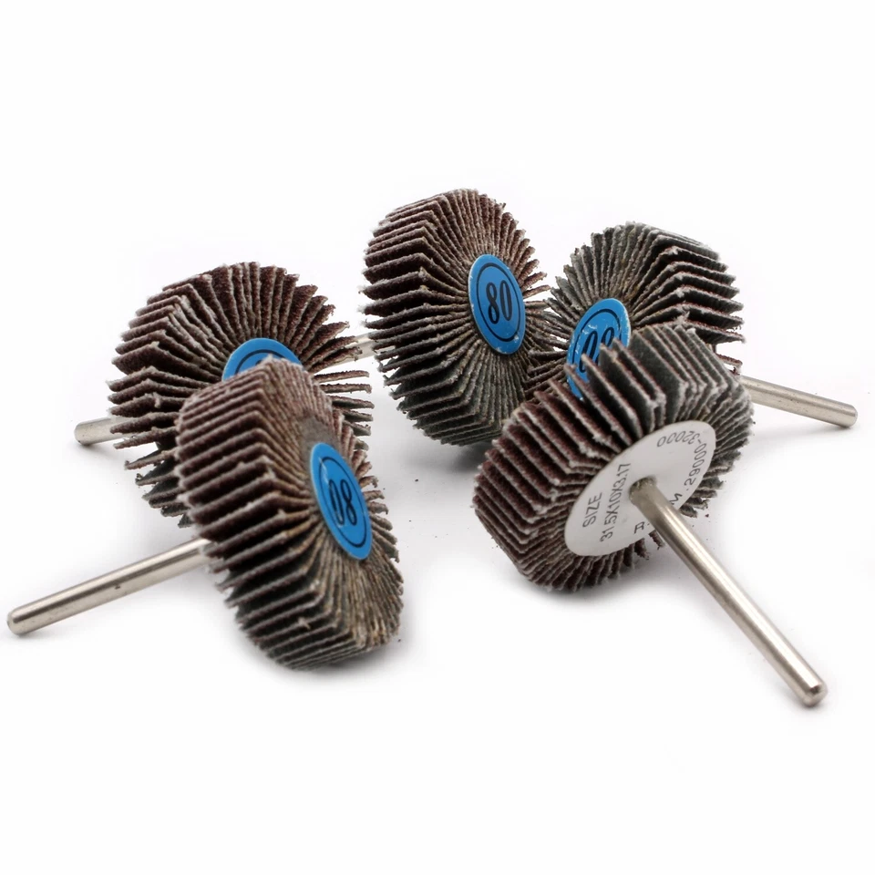 5x Schleiffächer Fächerschleifer K80 für Dremel, Proxxon Schleifer Zubehör