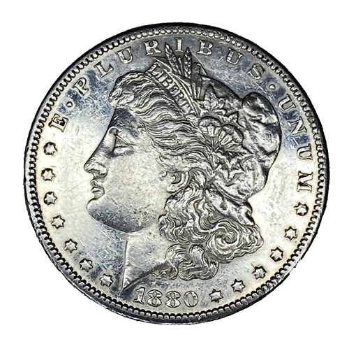 1880S Morgan Silver Dollar Good Circulated& ungraded uncertified / Square Holder