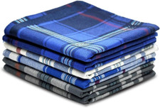 Zenssia Pure Cotton Men'S Soft Handkerchiefs Assorted Color Pack of 6 Gift Set