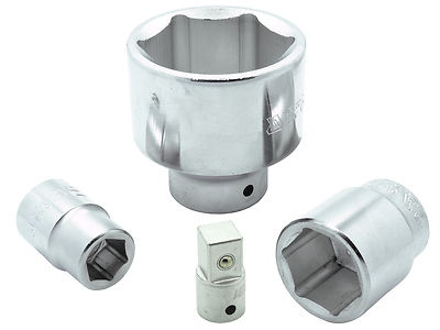 Stecknuss Schlüssel 3/4 + Adapter auf 1/2 Zoll 19 - 60 mm Sechskant Werkzeug Nuß