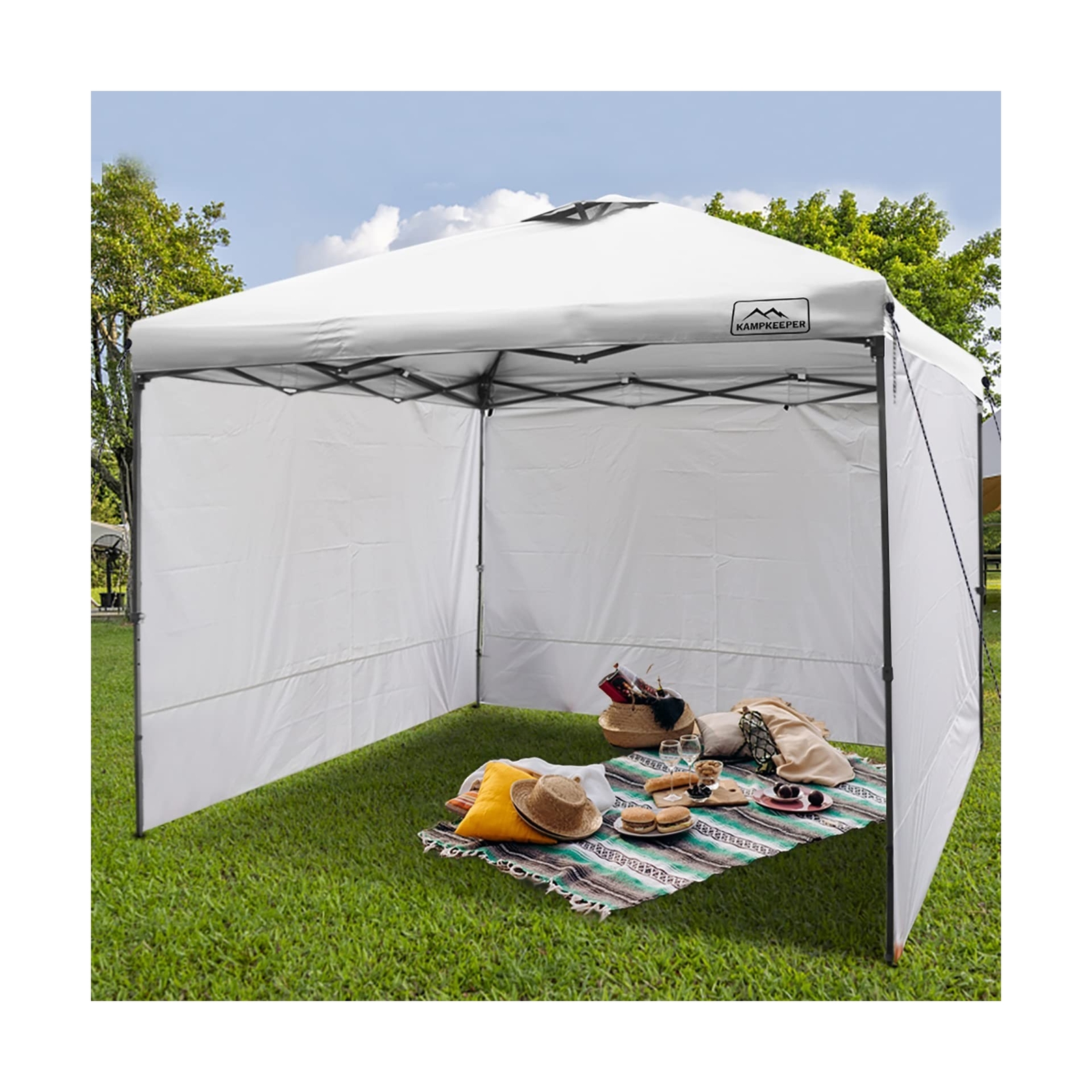 KAMPKEEPER Instant 10X10 Canopy Sidewalls with Zipper for Pop Up Canopy Frame...