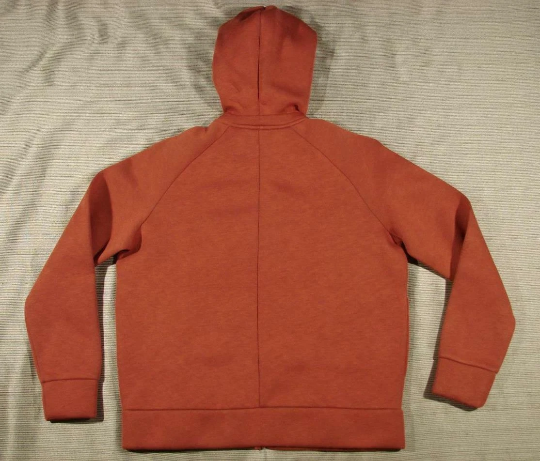 Felpa con cappuccio zip intera Kate Spade Saturday In The Hood nuova con etichette Small S cannella