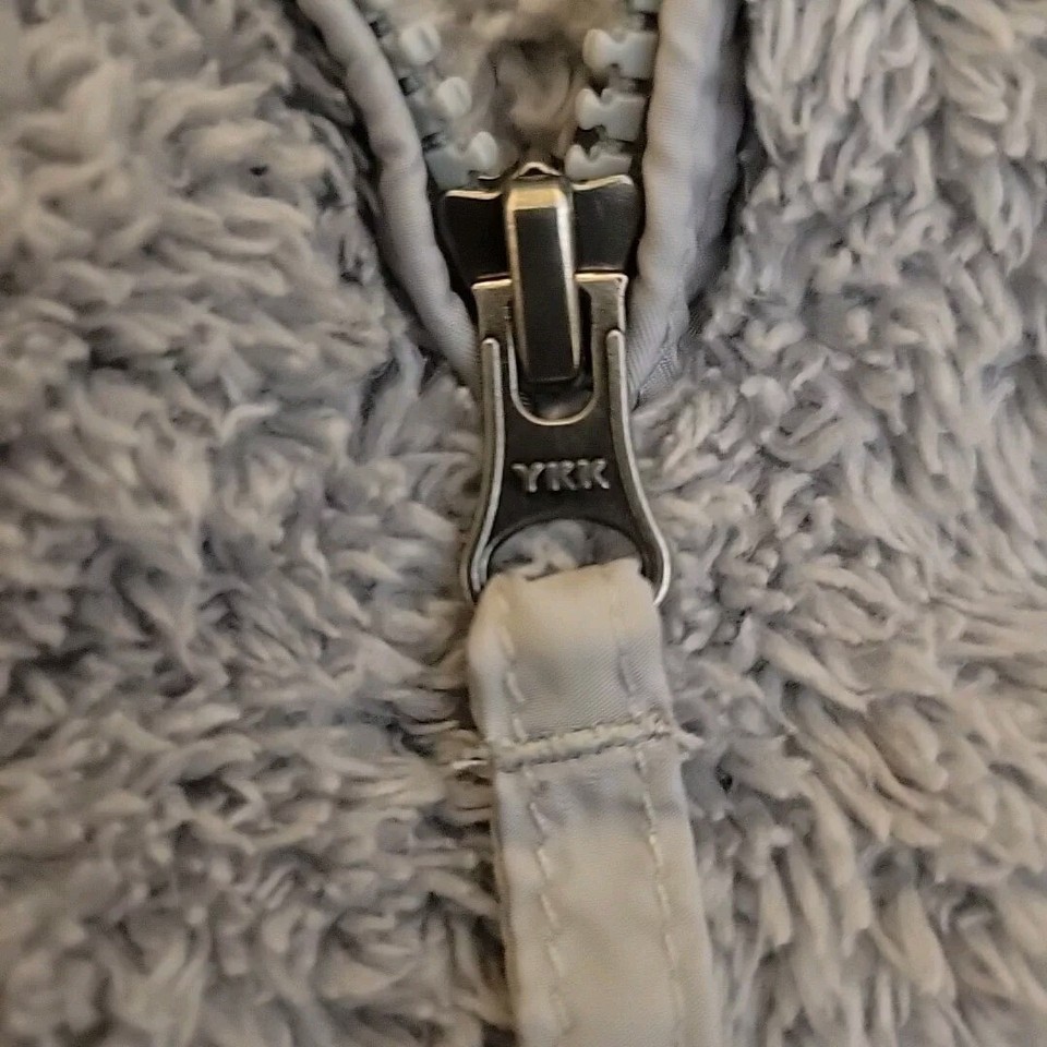 Patagonia Los Gatos Sweater Womens Medium Gray Deep Pile Sherpa Fleece