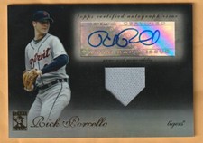 rick porcello topps tribute 2009 auto relic black jersey 12/50
