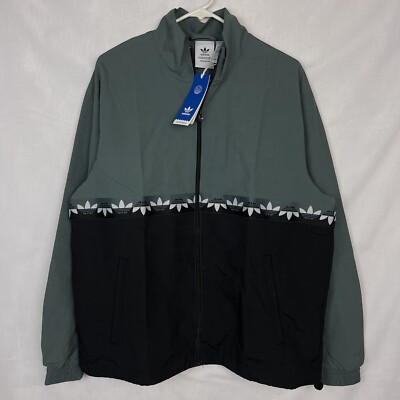 adidas Adicolor Sliced Trefoil Track Top Mens Black/Blue Oxide