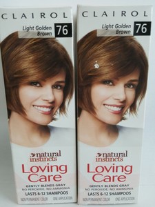 3 Clairol Loving Care 76 Light Golden Brown Hair Color Creme Ebay