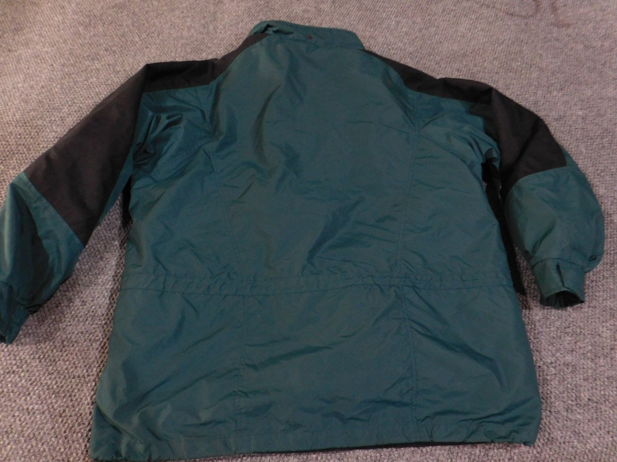 Vintage Columbia Jacket Mens XL Green Black Double Whammy Parka