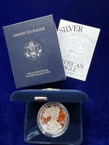 1999 P American Silver Eagle Proof with OGP COA