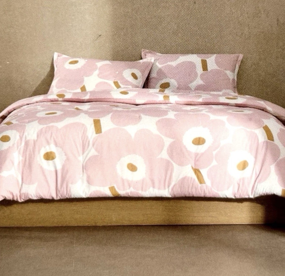 Marimekko Unikko King Duvet Cover Set Pink White Floral Cotton | eBay