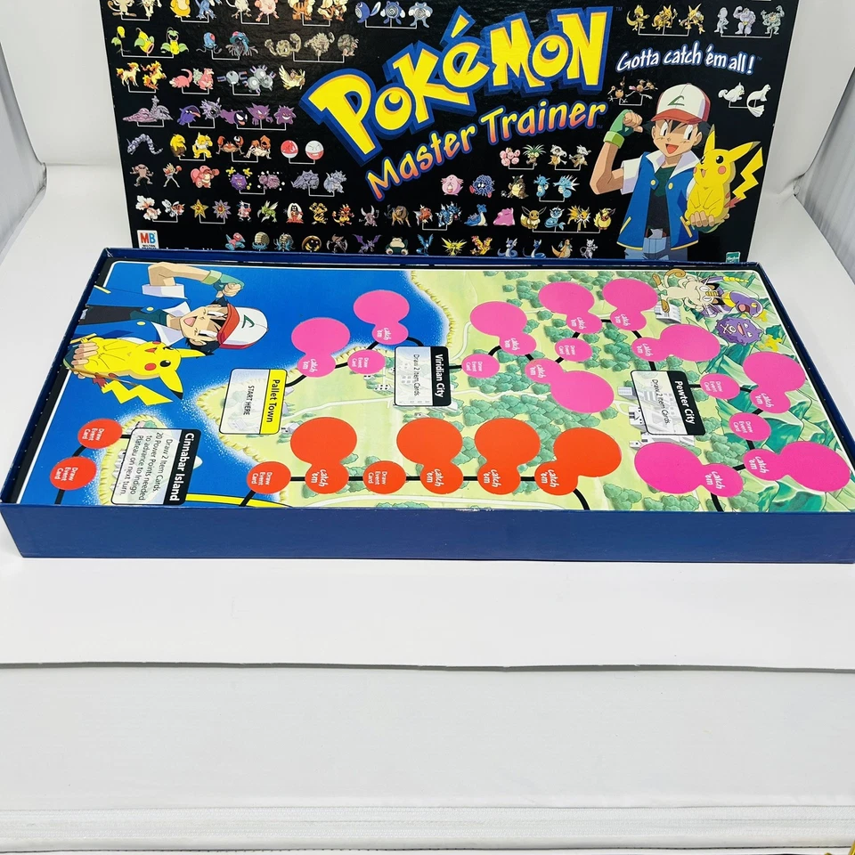 Hasbro Pokemon Master Trainer Game Board 1999 Edition 100% Complete Instructions - Image 4 of 4