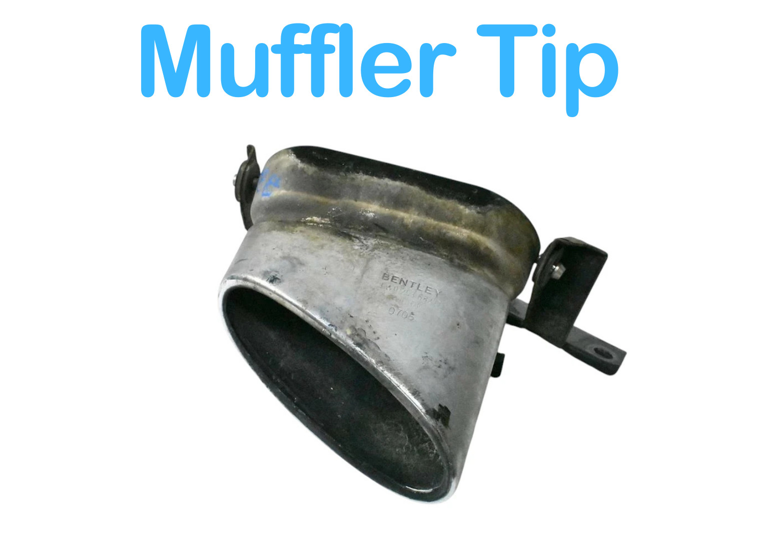 03-12 Bentley Continental Flying Spur Rear Right Side Exhaust Muffler Tip oem