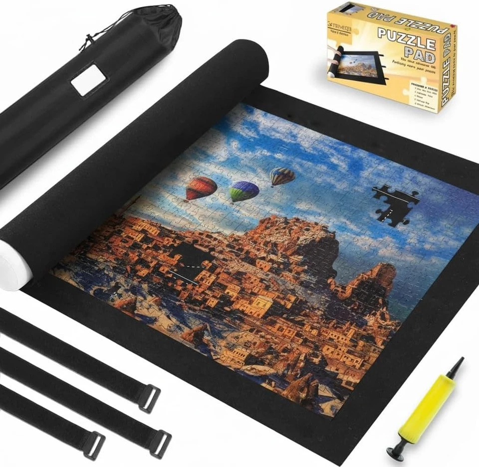 Puzzle Board Roll Up Mat 2000 Piezas Kit de Almacenamiento Portátil Negro Nuevo Foto 3 de 4