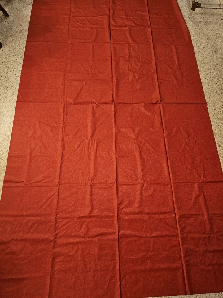 Tela de tela de lino brillante roja cereza de 2,75 yardas 100"X60" vintage Foto 3 de 4