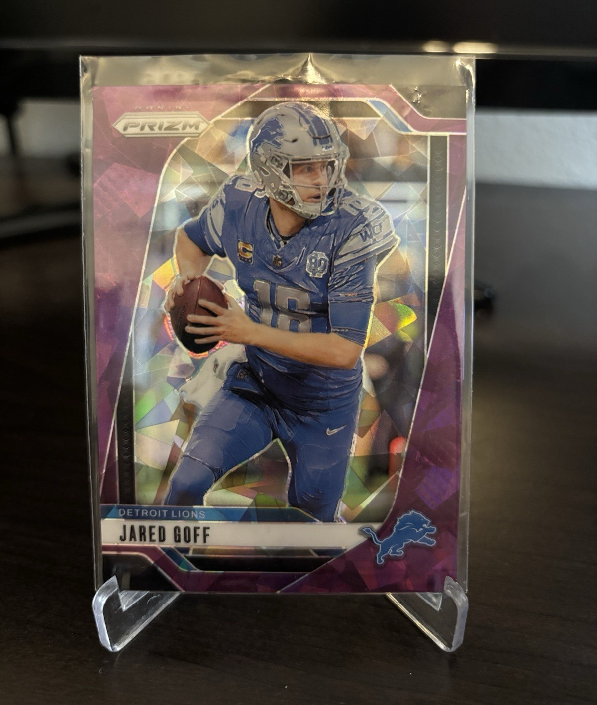 Panini 2024 Prizm Jared Goff Detroit Lions Purple Ice Prizm #92 /225