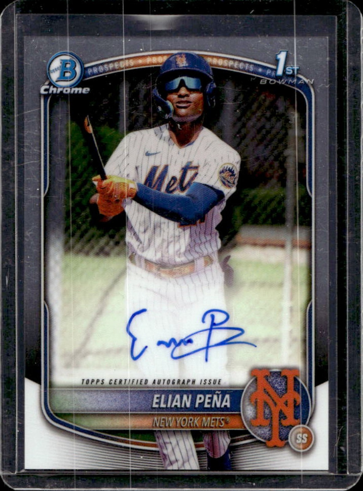 2025 Bowman Chrome Elian Pena Auto 1st Prospect #CPA-EP Mets