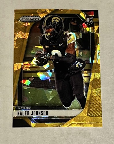 2025 Panini Prizm Draft Picks #38 Kaleb Johnson Prizms Gold Ice Rookie RC