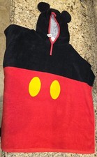VINTAGE WALT DISNEY WORLD MICKEY MOUSE TODDLER KIDS BATH CAPE TOWEL W/ HOOD RARE