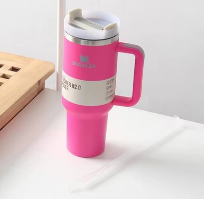 #ad Stanley The Quencher H2.0 Rose Red Pink 40oz Tumbler $24.89