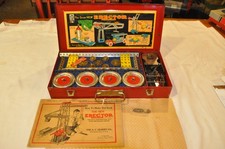 VINTAGE A.C. GILBERT ERECTOR SET: 1935 4-1/2  w/ SKY SCRAPER