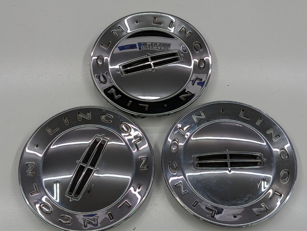 2007-2014 LINCOLN NAVIGATOR CHROME WHEEL CENTER CAPS SET OF 3 OEM