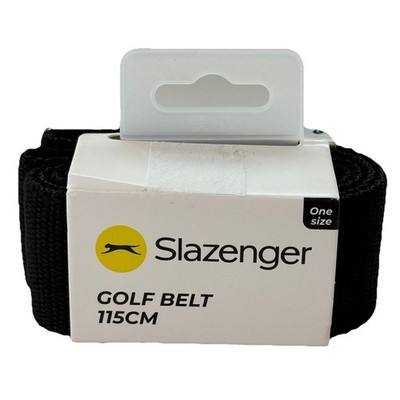Slazenger Web Golf Gürtel Schwarz Erwachsene Größe 115 cm Verstellbar Neu 