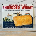 Vintage Andy Rooney Porcelain Sign- Shredded Wheat 1939 Repro Niagara Falls