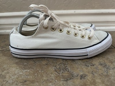 Converse All Star Shoes Womens Size 10.5 White Low Top Canvas Sneaker Ladies