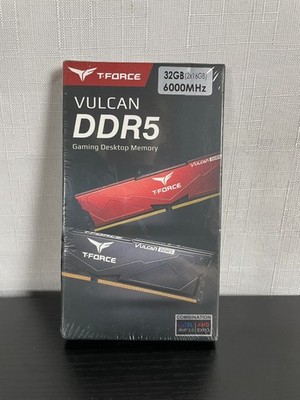 Teamgroup T-Force Vulcan Black 16GBx2 DDR5 6000 Gaming Desktop Memory