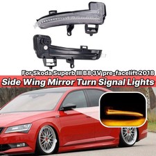 2X Spiegelblinker Außenspiegel Blinker Klar für Skoda Superb III 3V pre-facelift