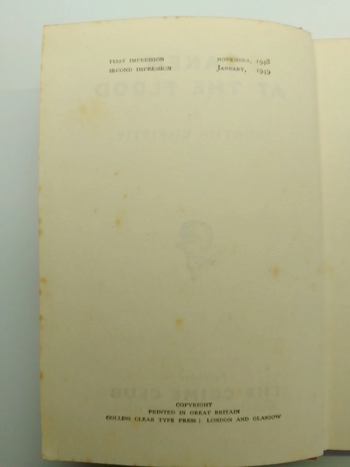 Agatha Christie Taken At The Flood January 1949 Second Impression Original  - Image 3 of 4