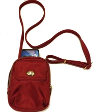 Travelon Anti-Theft Crossbody Mini Bag Purse RFID Blocking /Adjustable Strap Red