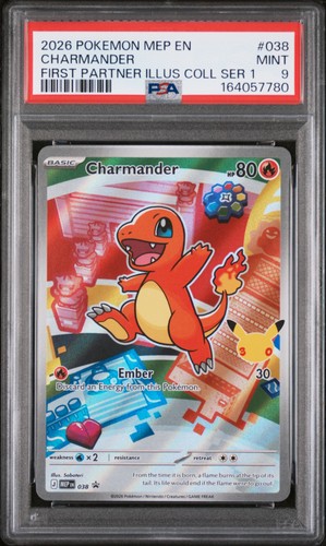 2026 POKEMON MEP EN-ME BLACK STAR PROMO #038 CHARMANDER PSA 9