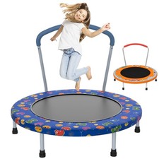 36" Mini Trampoline for Kids Ages 1-6 Fun Indoor Outdoor Trampolines with Handle