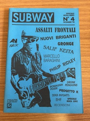 Subway Nr. 4 1992 Italian Punk Rock Fanzine Romagna Posse Nuovi Briganti Gronge