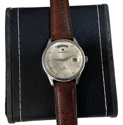 Vintage Ricoh AutoJust President Silver Dial 33J Stainless Steel Watch Rare