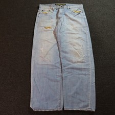 Nautica Baggy Distressed Mens 33x30 Blue Jeans Skater Y2k Vintage