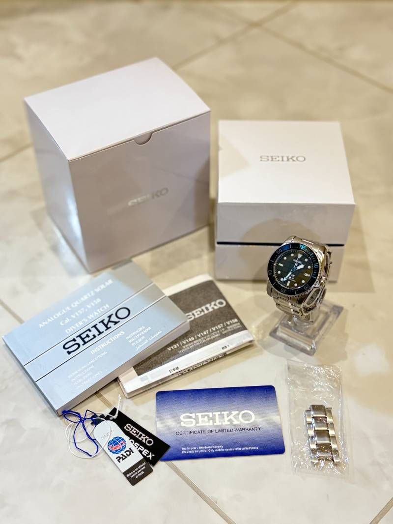 SEIKO Prospex PADI Solar Diver 200m V147-0CS0 Blue Dial Stainless