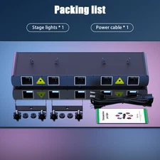 UKING DMX Laser Stage Lighting effect 5 Lens RGBYC Beam DJ Disco Party Lights