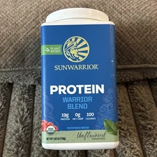 Sunwarrior Warrior Blend Protein Unflavored Plant Based 1.65 lb Exp 01/27