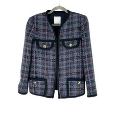 Sandro Liman Tweed Blazer Jacket Size 36